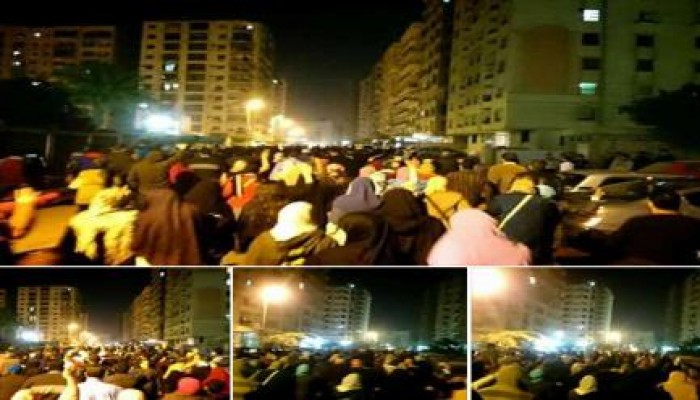 مسيرة ليلية حاشدة لثوار مدينة نصر