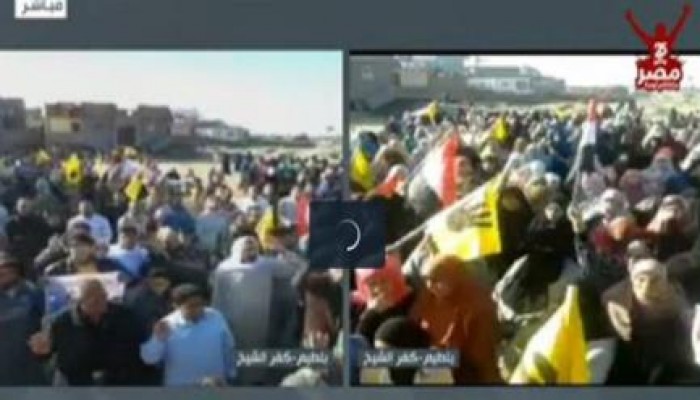 كاميراتين بث مباشر لنقل فعالية بلطيم بسبب ضخامة الأعداد في جمعة (التحدي والصمود)