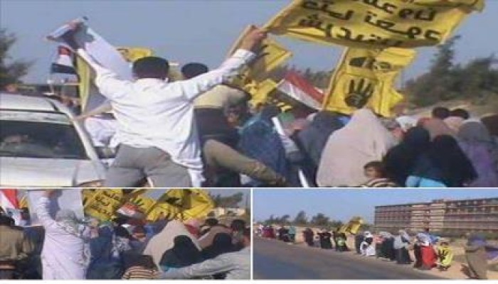 جمعة الإصرار والتحدي  : ثوار البستان الجديد يواصلون نضالهم بسلسلة بشرية تحولت إلي مسيرة