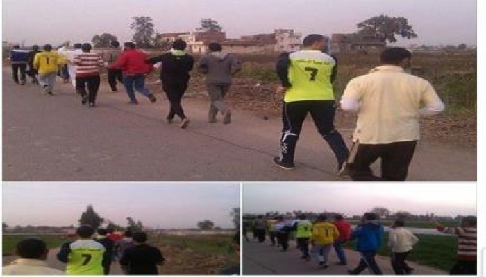 جمعة الإصرار والتحدي  : ماراثون رياضى لشباب ضد الانقلاب بقرية طيبة