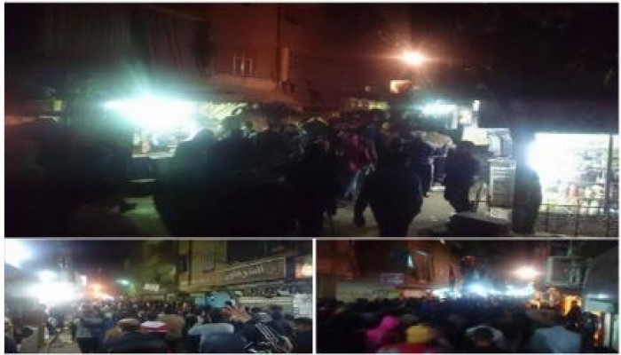 مسيرة ليلة حاشدة بالمطرية بالرغم من التواجد الأمني المكثف