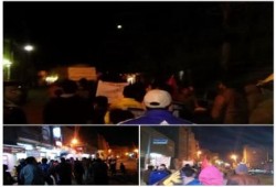 مسيرة لطلاب ضد الانقلاب بقرية البصارطة بدمياط