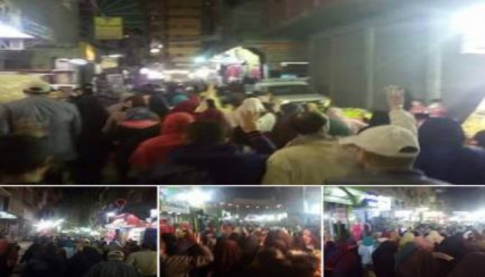 القليوبية: مسيرة ليلية حاشدة لثوار شبرا الخيمة ضد حكم العسكر