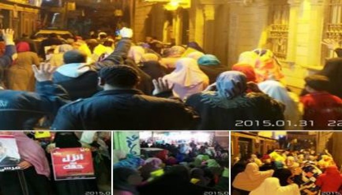 مسيرة ليلية حاشدة بالخانكة تطالب بإسقاط حكم العسكر