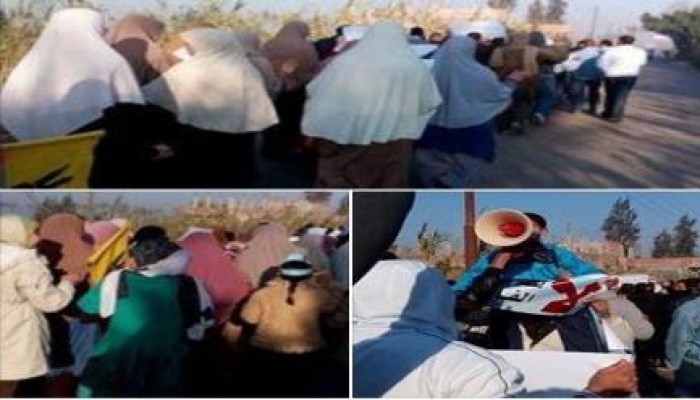 سلسلة ومسيره حاشدة صباح اليوم لثوار مطوبس بقرية العالي لإستكمال موجة بركان الغضب