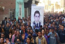 مسيرة حاشدة بقرية ‫العدوة‬ مسقط رأس الرئيس ضد إرهاب الانقلاب ومقتل الشهيد ‫‏محمد هشام