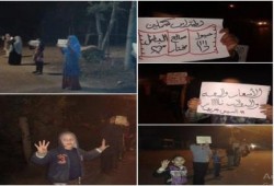 الدقهلية: سلسلة بشرية لحركة صوت الحرة على طريق شبرا بدين - المنصوره