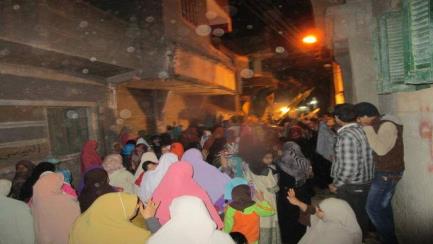 بني سويف: أشمنت تتحدي الانقلاب بمسيرة حاشده تندد باقتحام القرية