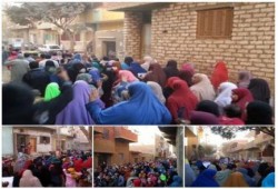 مسيرة لأهالي ببنا بجنوب بني سويف تنديدا بقمع العسكر