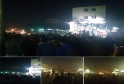 حشود ثوار المطرية في ذكري موقعة الجمل تهتف بإعدام السفاح