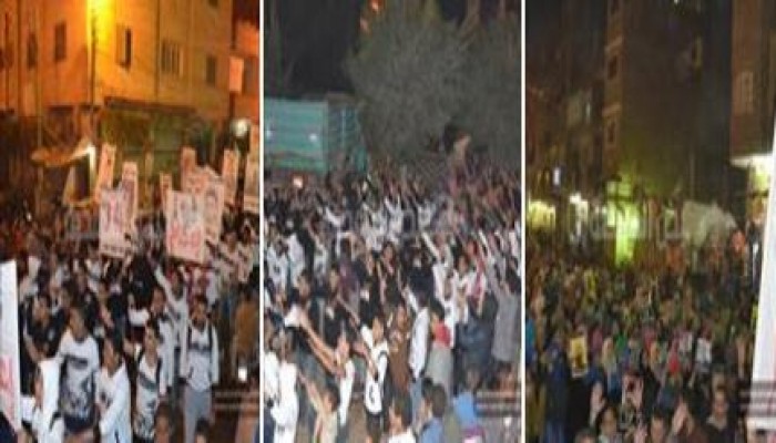 مسيرة ليلية حاشدة لثوار ناهيا رفضا لأحكام القضاء