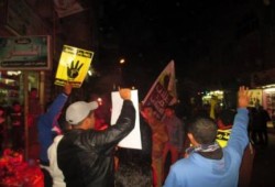 الشرقية: وقفة ليلية لشباب ضد الانقلاب بـ صان الحجر في اسبوع″الإصرار والتحدّي”