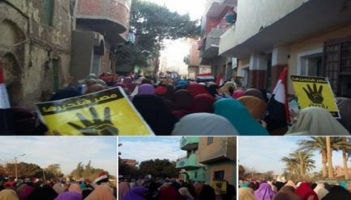 بنى سويف: مسيرة حاشدة بـ مركز ببا ضمن فاعليات اسبوع "الاصرار والتحدى"