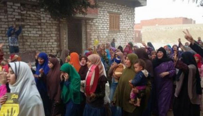 تظاهرة ضد الانقلاب بالقرامنة بني سويف