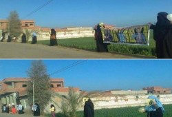 الدقهلية: سلسلة بشرية بـ "قرية بهوت التابعة لمركز نبروه" رفضًا لحكم العسكر