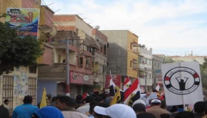 مسيرة حاشدة لثوار البصارطة بدمياط فى تدشين فعاليات جمعة رفض التفويض