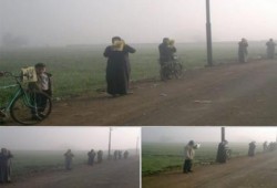 الدقهلية:  سلسلة بشرية بقرية أوليلة ضد الانقلاب العسكرى