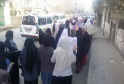 الشرقية:مسيرة لنساء ضد الانقلاب بالقنايات ضمن مليونية ” رفض تفويض القتل “