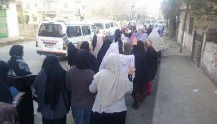 الشرقية:مسيرة لنساء ضد الانقلاب بالقنايات ضمن مليونية ” رفض تفويض القتل “