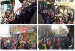 حشود ثوار ناهيا تنتفض ضد الانقلاب وتفويض الخائن