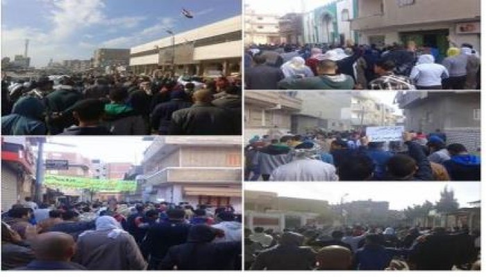 مسيرة حاشدة لثوار حوش عيسي ترفض "تفويض القتل"