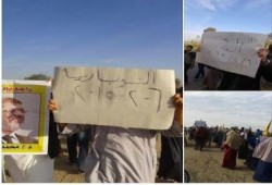 سلسلة بشرية بطريق النوبارية للمطالبة بحقوق الشهداء