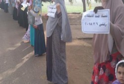 الغربية: سلسلة بشرية لثوار مركز زفتى ضد حكم العسكر