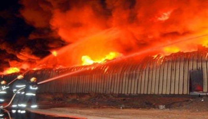 حريق هائل في مستشفى «أبو الريش» للأطفال