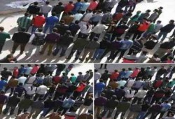 بالصور.. طلاب الزقازيق يؤدون صلاة الغائب على ضحايا مذبحة "30 يونيو"
