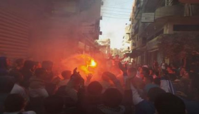 الشرقية: مسيرة لشباب الاولتراس بأبوكبير تندد بمذبحة استاد الدفاع الجوى