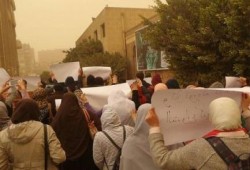 رغم العواصف الترابية .. طلاب عين شمس يتظاهرون ضد الانقلاب وجرائمه