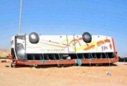 كوارث الانقلاب.. إصابة 10 طالبات في انقلاب أتوبيس بأسوان