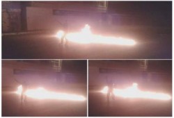 المقاومة الشعبية بشمال سيناء تقطع طريق بجوار المحافظة القديمة بالعريش