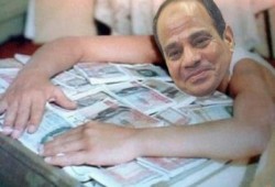 صورة ساخرة: السيسي ينهب الخليج