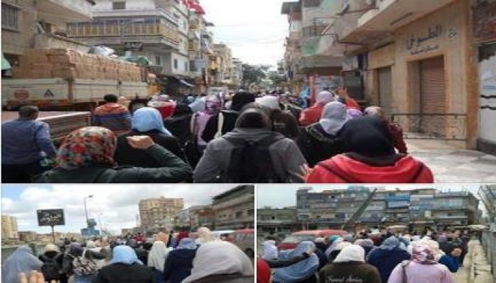 "  يسقط حكم القتلة " مسيرة حاشدة لرافضي الانقلاب بكفر الدوار