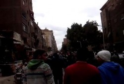 ثوار المطرية يتحدون مليشيات الانقلاب ويواصلون مسيرتهم