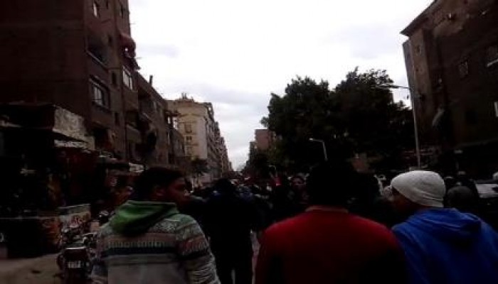 ثوار المطرية يتحدون مليشيات الانقلاب ويواصلون مسيرتهم