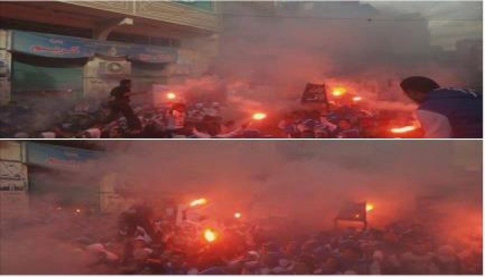 مليشيات الانقلاب تعتدي على مسيرة الهرم  وشباب يتصدون للاعتداءات