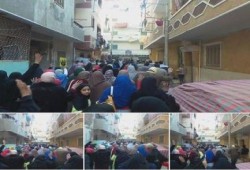 تظاهرة مناهضة للانقلاب العسكري بمحافظة  ‏المنيا