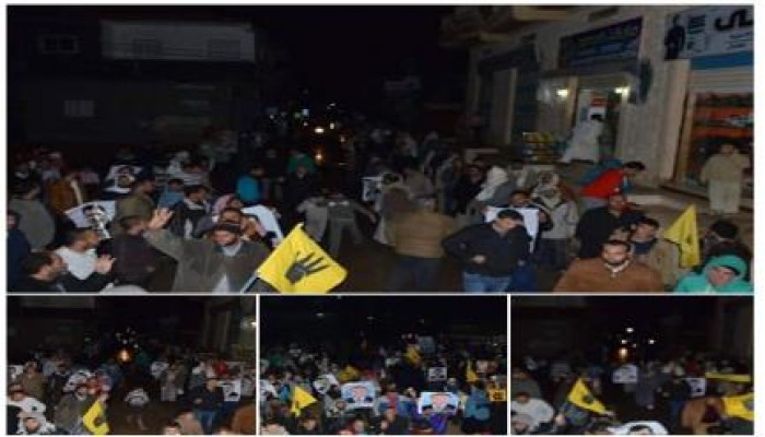 كفر الشيخ: ثوار بلطيم ينهون اعتصام جزئي بدء بعد صلاة الجمعة بمسيرة ليلية حاشدة