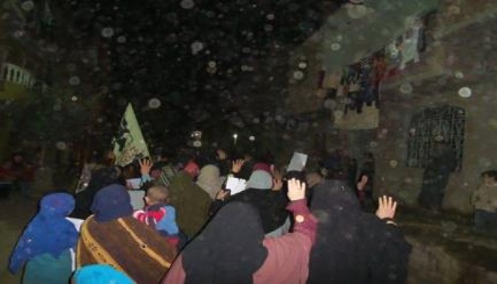 بنى سويف: مسيره ليليه بابويط تندد باقتحام قرية أم الجنازير