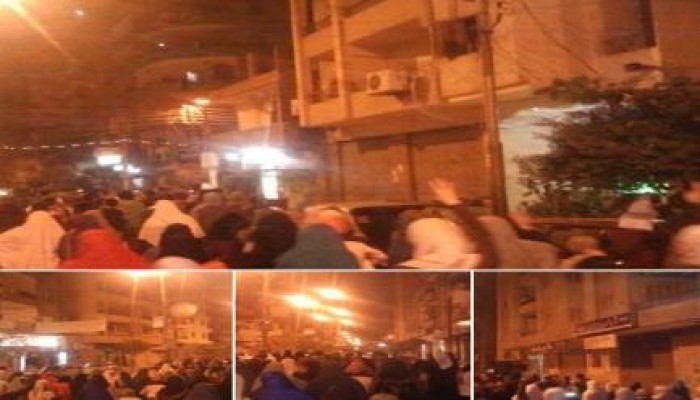 مسيره ليليه مناهضه للانقلاب العسكرى بطنطا