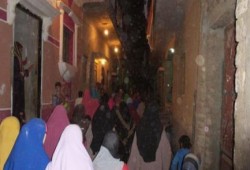 مسيره ليليه حاشده بقرية التوفيقيه بسمالوط ردا ع اعتقال اثنين من رافضي الانقلاب بالقريه