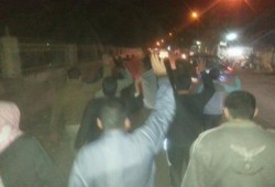 مسيرة حاشدة فى بركة السبع رفضا للانقلاب العسكرى