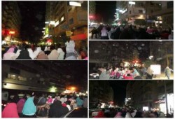 مسيره ليليه مناهضه للانقلاب العسكرى بطنطا