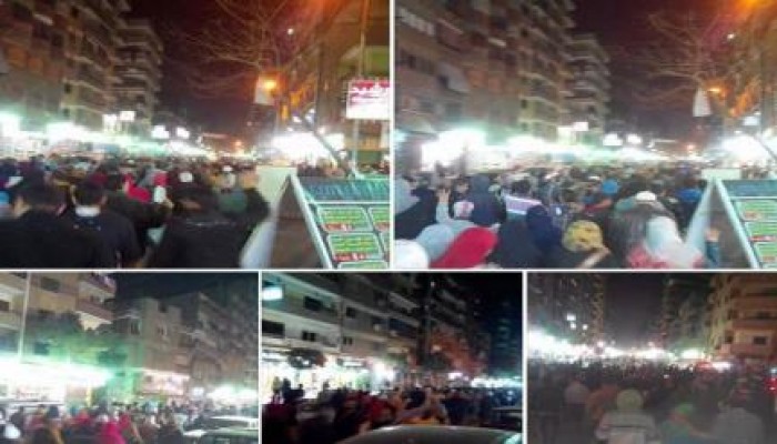 مسيرة ليلية لشباب ضد الانقلاب بـ عين شمس