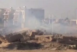 بالفيديو .. مجهولون يشعلون النيران في ملعب الزمالك بأكتوبر