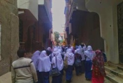 بنى سويف: مسيرة طلابية بأشمنت تحت شعار (الطلاب وقود الثورة)