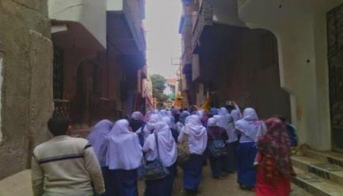 بنى سويف: مسيرة طلابية بأشمنت تحت شعار (الطلاب وقود الثورة)