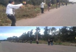 البحيرة: سلسلة بشرية لثوار رشيد تنديدًا بجرائم العسكر